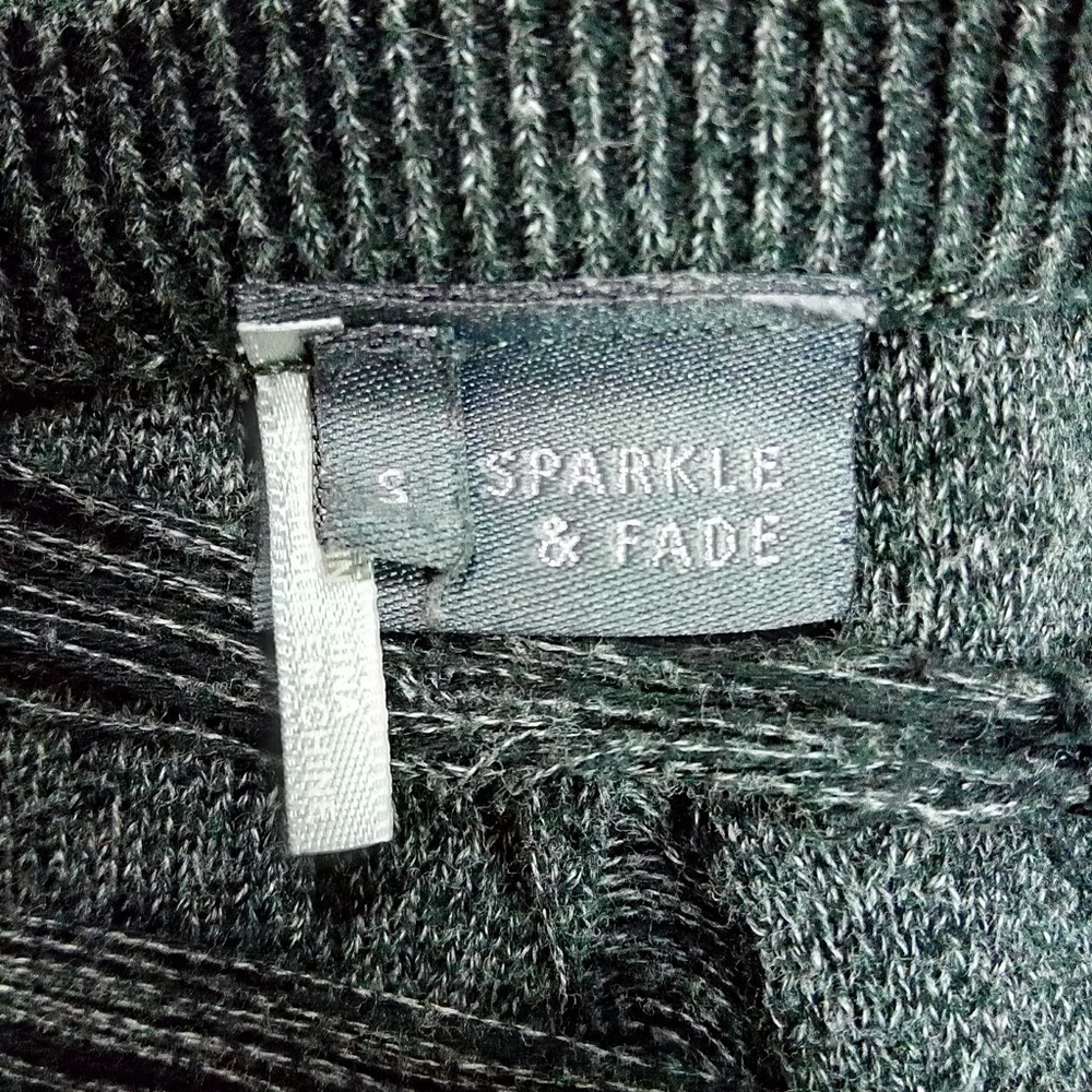 Uo | Sparkle & Fade Grey Slashed V-Back Sweater - image 6